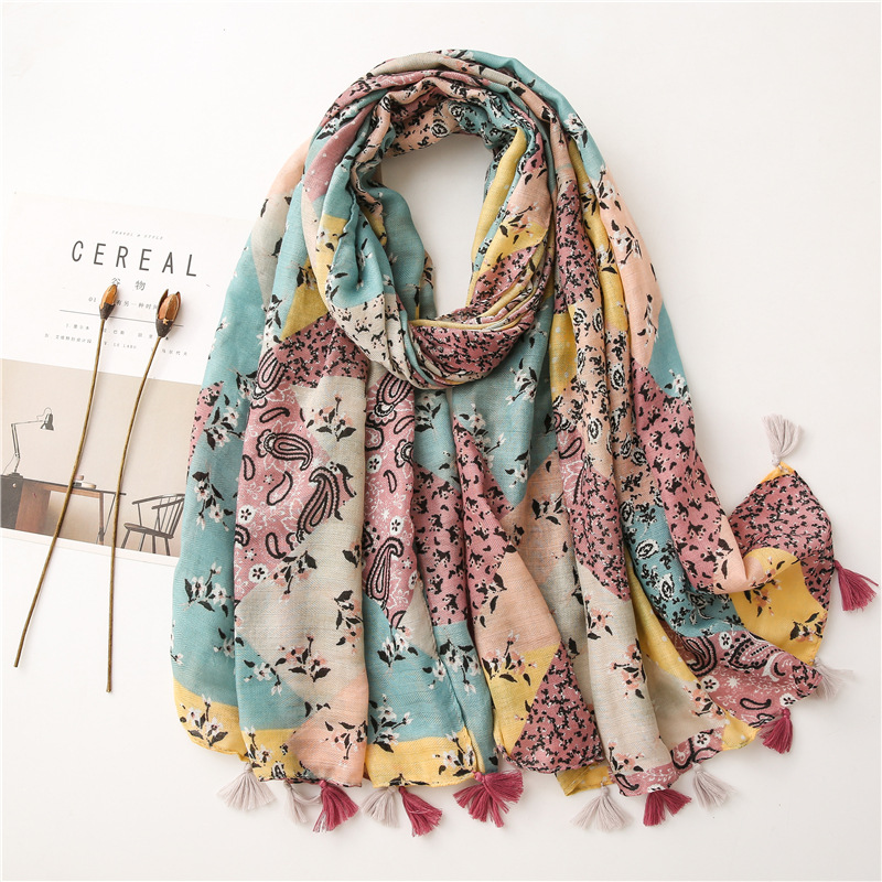 Hot Selling Fashion Sunscreen Cashew Flower Warm Scarf display picture 8