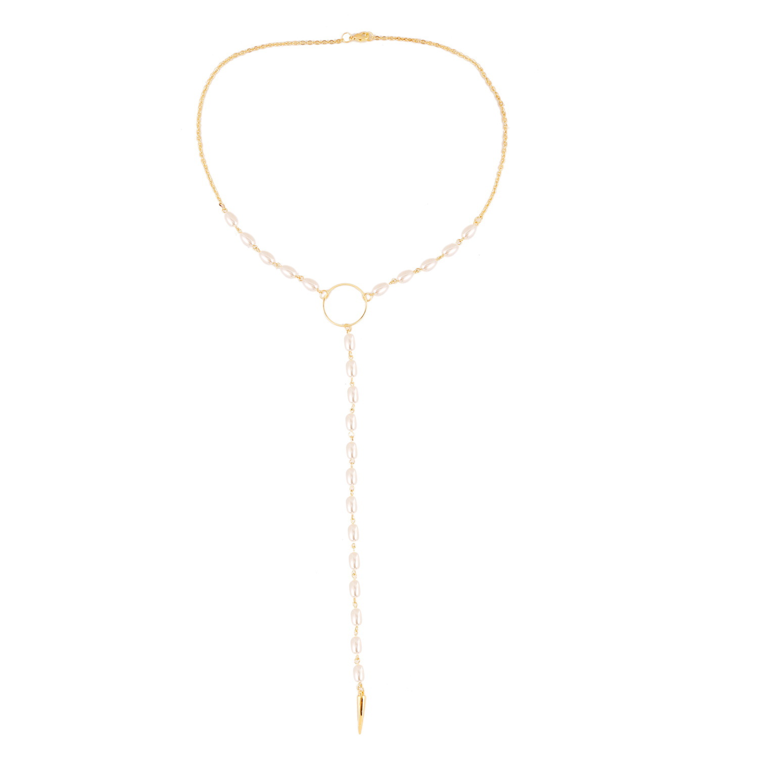 10209 Coréenne Style Perle Collier Tiktok Même Pendentif Clavicule Chaîne Croix-frontière Ornement Petite Fée En Ligne Influenceur Bijoux display picture 5