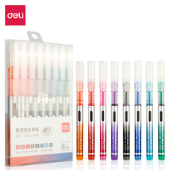 Getle S855 Colorful Refillable Rollerball Pen, 0.5mm Sign Pen for Students, 8 Colors/Box