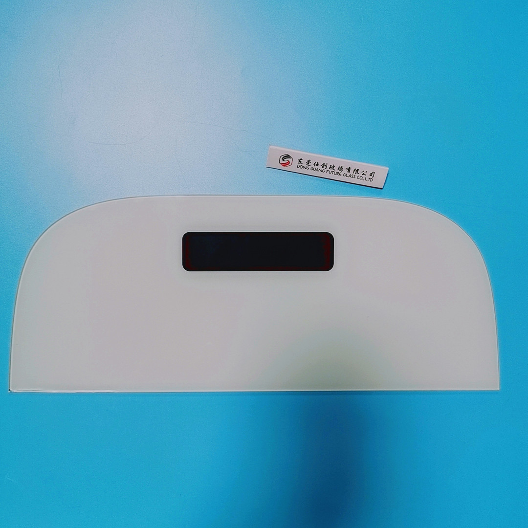 东莞定制触摸屏丝印玻璃面板 打孔丝印水切钢化磨边 来图定制加工