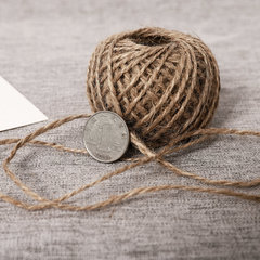 30 meters yellow thin hemp rope, decorative braided accessories rope, packaging tag bundling, daily necessities