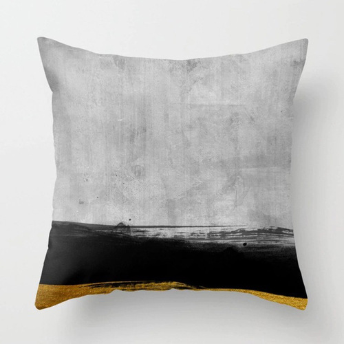 New Geometric Abstract Pillow Cover Peach Skin Office Cushion Cover Car Cushion Cover Lumbar Pillow Cover
