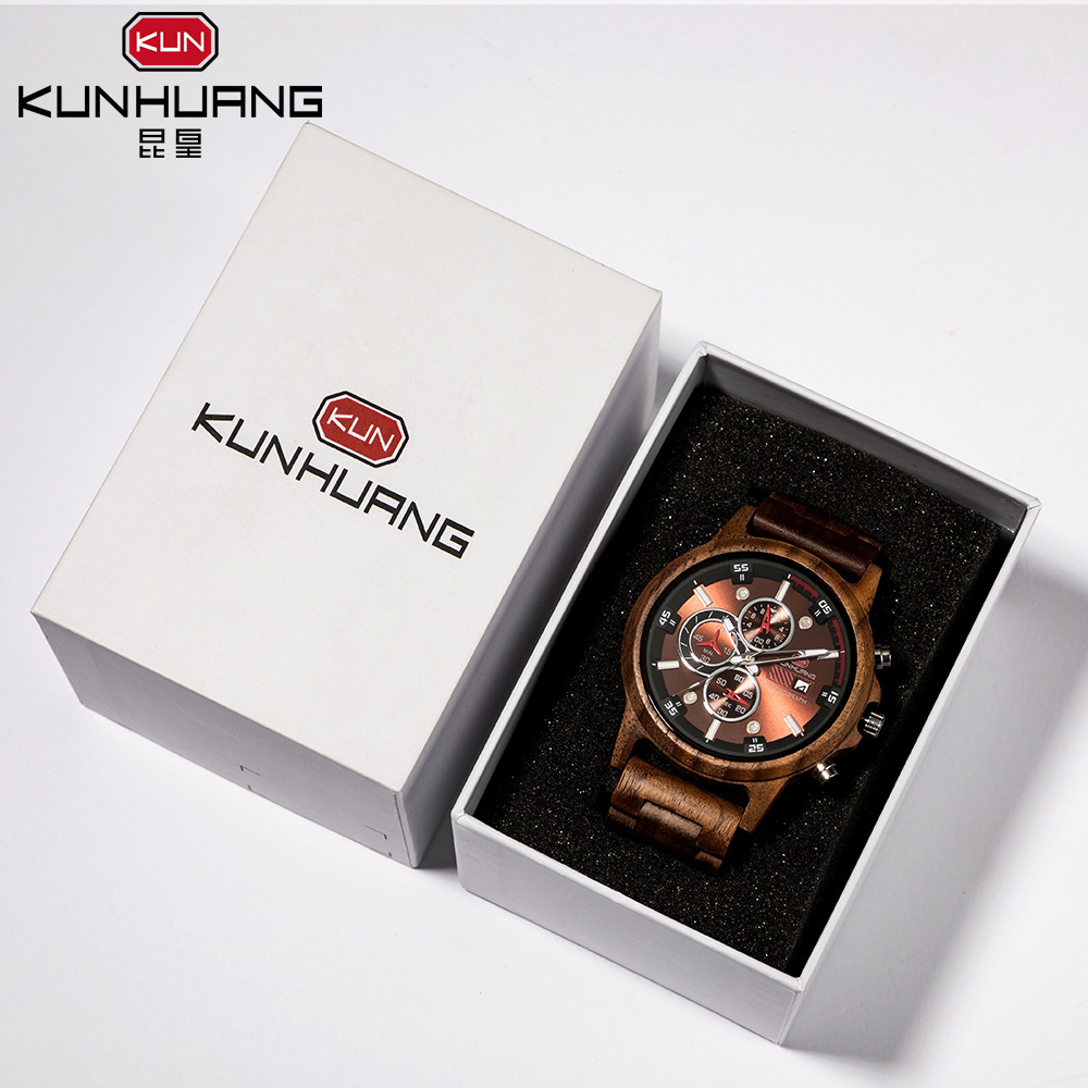 Caja de reloj kunhuang caja de reloj tapa de cartón de esponja