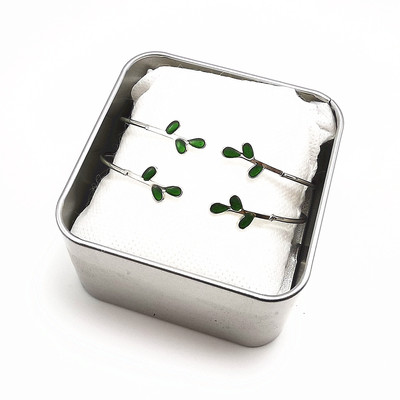 厂家直销韩版时尚气质树叶开口手镯 简约清新叶子手环 手表配饰批|ru