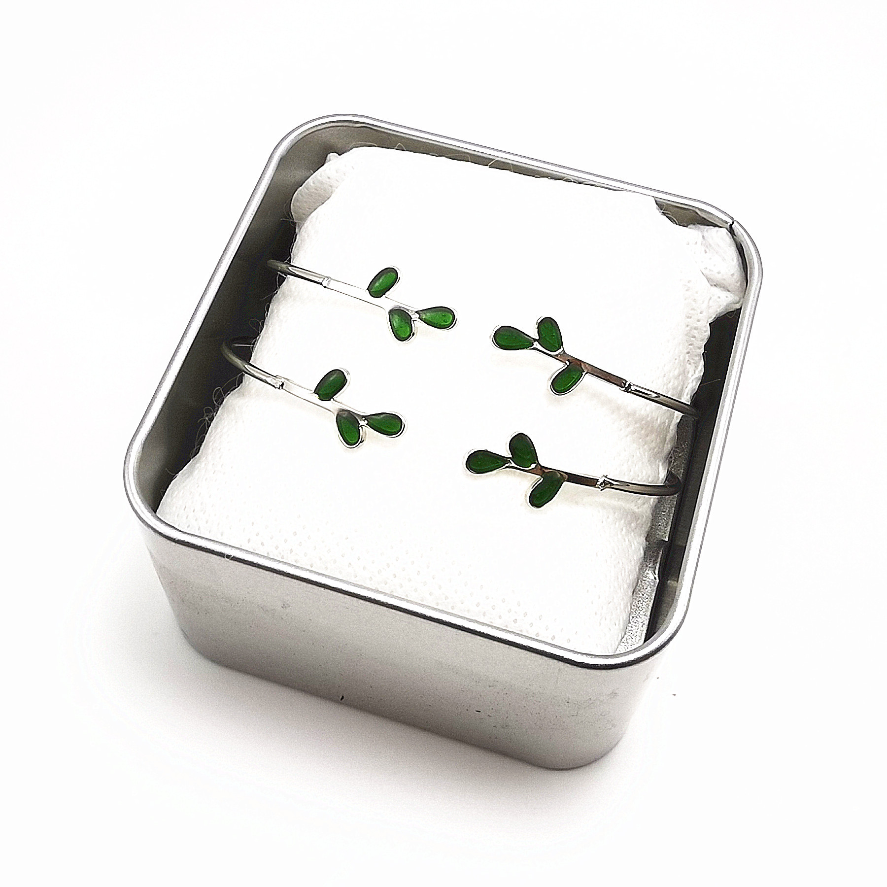 厂家直销韩版时尚气质树叶开口手镯 简约清新叶子手环 手表配饰批|ru