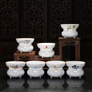 Creative white porcelain tea leakage rack modern simple kung fu tea set tea filter ceramic tea filter accessories wholesale custom