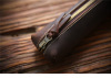 Retro capacious leather pencil case for elementary school students, handmade, cowhide, genuine leather