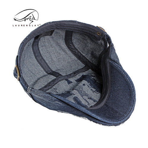 Wholesale Spring Summer Autumn Cowboy Bucket Hat, Korean Style Fashion Washed Distressed Duckbill Cap for Women Ethnic Forward Hat