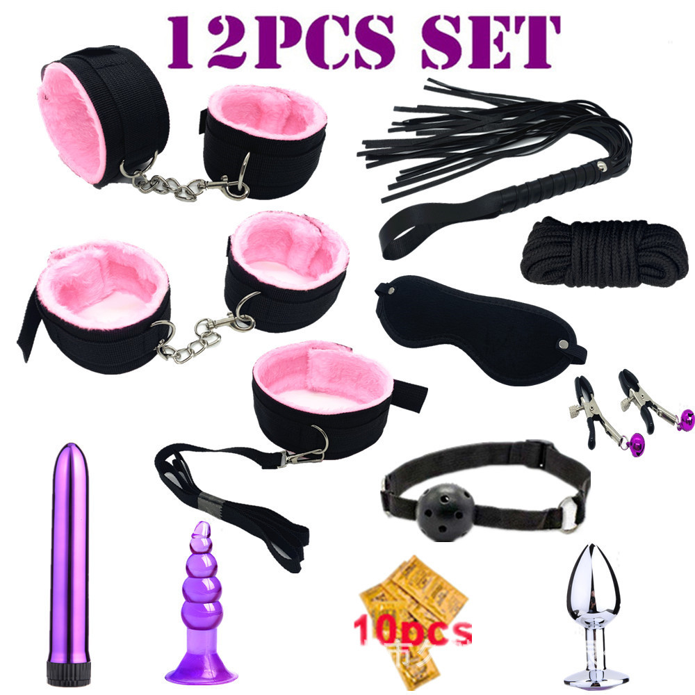 情趣捆绑套装12件套男女共用另类捆绑束缚套装成人用品刑具批发