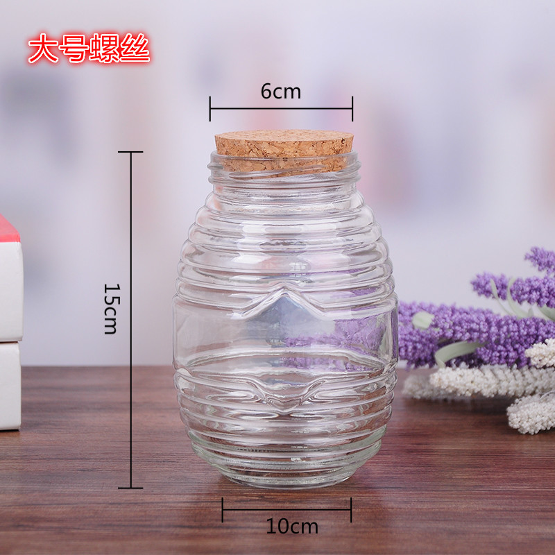 EXPRESIÓN DEL SEGUNTO DIY Botella de mar transparente tapón de madera botella de vidrio flotante botella de arco iris botella de deseo botella de estrella material