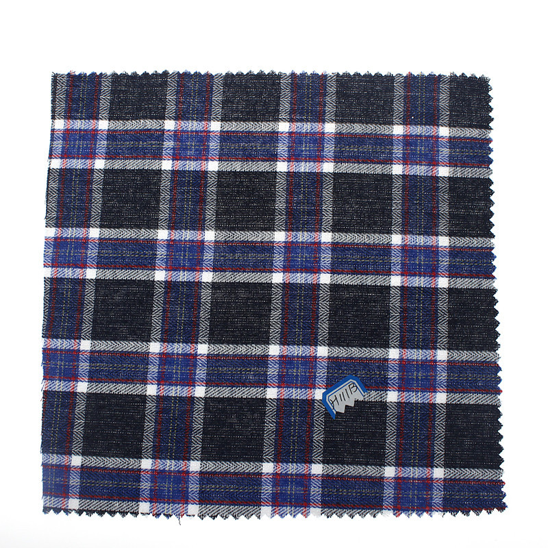 【色织布】涤棉色织衬衫布 小格子发饰面料时尚条纹衬衫布X20