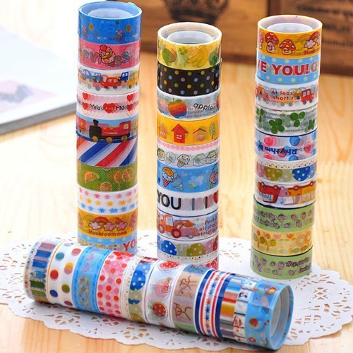 1.5CM*2M Office Stationery Adhesive Colorful DIY Cartoon Tape Children’s Creative Decorative Tape Sticker
