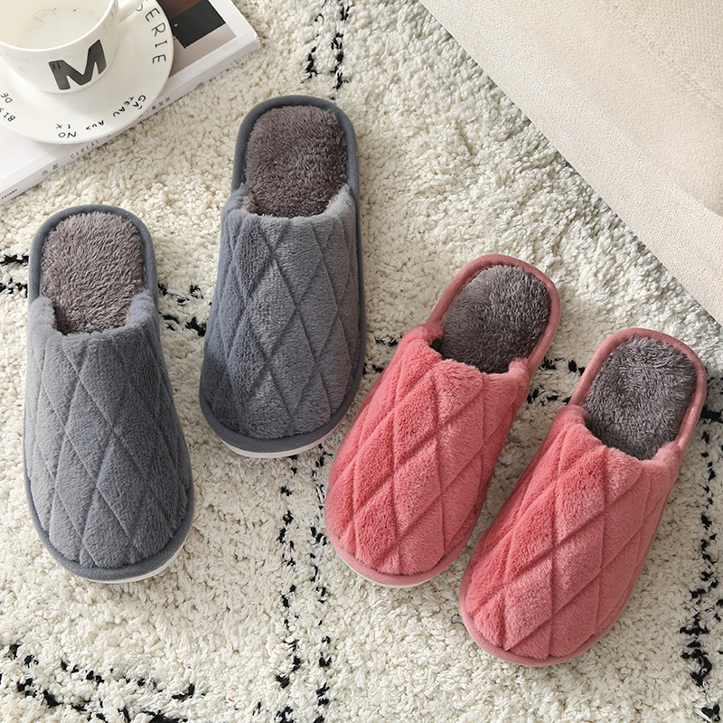 2020冬季棉拖鞋女兔毛厚底室內保暖情侶家居家月子毛毛鞋男拖鞋