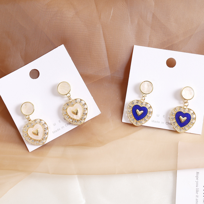 Fashion Simple Multicolor Heart Earrings display picture 4