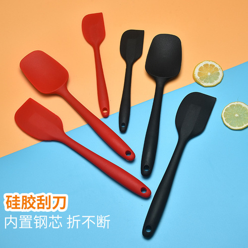 Integrated silicone cake spatula 3-piece set, cream spatula, cake spatula, silicone spatula 3-piece set