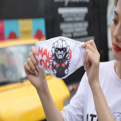 高档新款 二次元形象 口罩 防PM2.5防尘 加滤芯可拆 个性定制