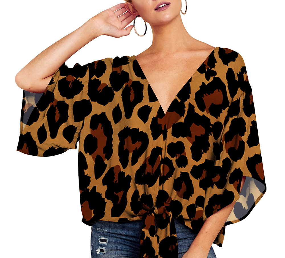 Women's Blouse Half Sleeve Blouses Elegant Printing Color Block display picture 54