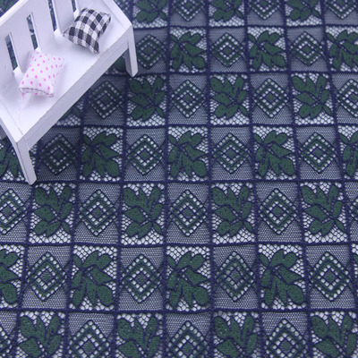 新款双色复古蕾丝花型股线蕾丝 锦棉蕾丝女装连衣裙面料多色现货|ru