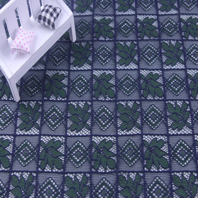 新款双色复古蕾丝花型股线蕾丝 锦棉蕾丝女装连衣裙面料多色现货|ru