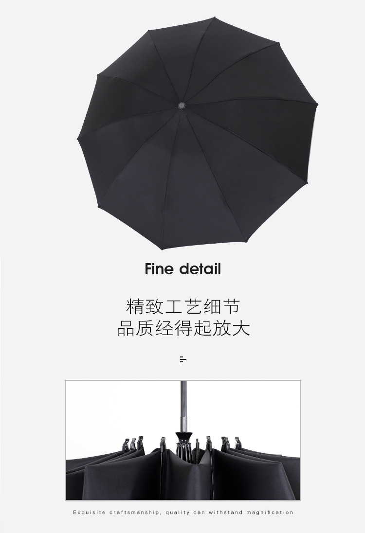 厂家现货批发全自动折叠反向伞创意免持晴雨伞夜间反光伞定购LOGO-阿里巴巴