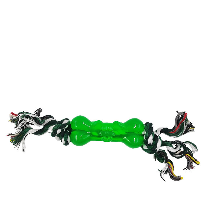 Suministro directo de fábrica TPR cuerda para mascotas perro de juguete cuerda de molienda nudo hueso perro de juguete perro entrenamiento perro Limpieza de dientes cuerda de mordida
