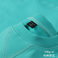 340g日本重磅蒂芙尼蓝色纯棉纯色水绿色宽松基础情侣男女圆领卫衣