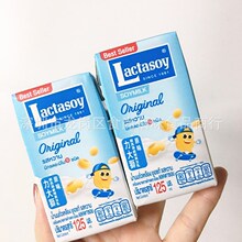 批发泰国原装进口食品力大狮原味豆奶营养儿童早餐奶125ml60盒1箱