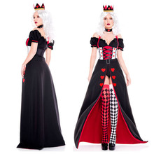 分码红桃心女王皇后装制服万圣节服装女巫服装吸血鬼恶魔ds演出服