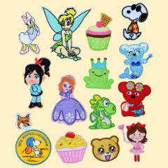 刺繡卡通動物布貼 服裝輔料補丁logo貼布繡 繡花工可定