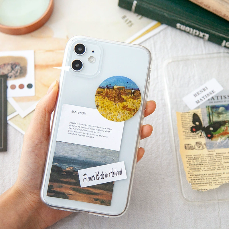 Серия материалов Mojing Art Academy Sticker Pack Literary Handbook Stickers Mobile Phone Decorative Cards 20 Pieces 8 Styles