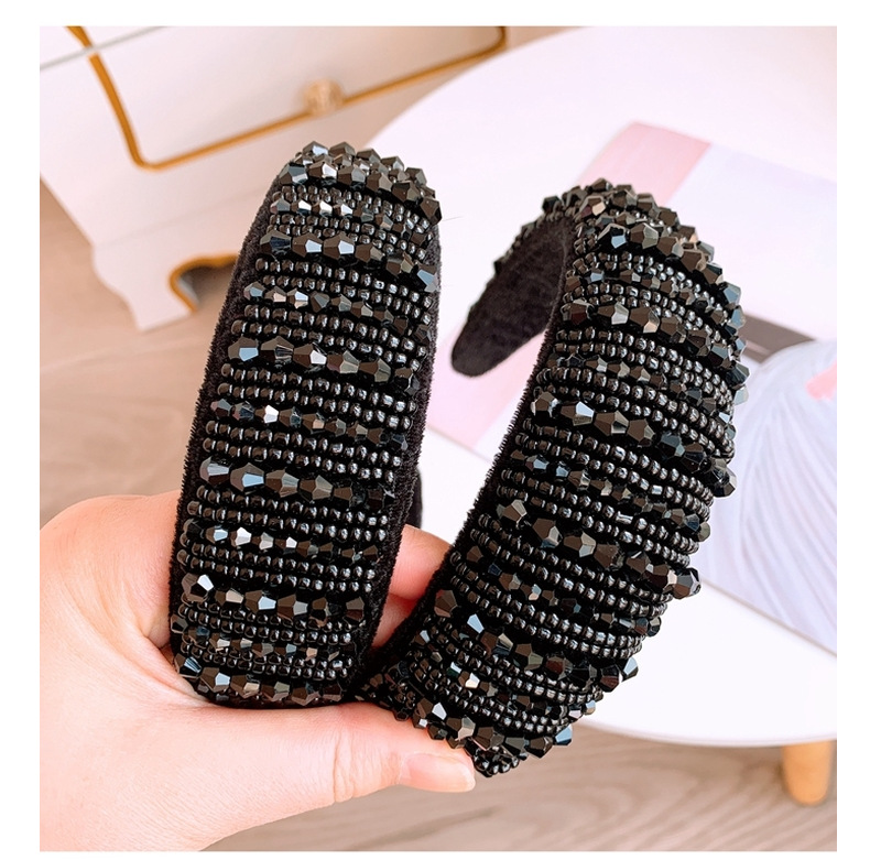 New Fashion Wild Hair With Pressure Black Headband Wide Edge Hair Hoop Wholesale display picture 3