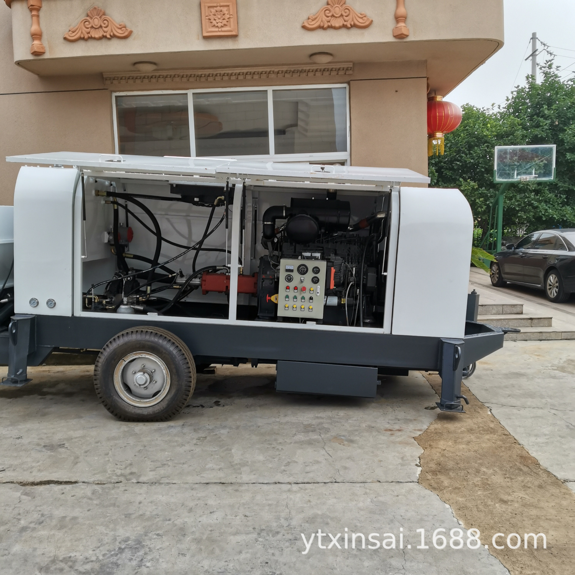 80柴油泵 混凝土输送泵 输送量85到90立方每小时 新赛柴油机地泵