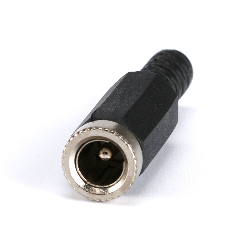 DC电源插头插座YX-5.5-2.1MM 5.5*2.5金属头插座 5.5*2.1 焊线式