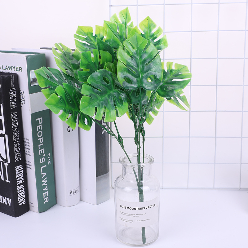 仿真塑料龟贝把束花龟背叶龟贝绿植美化绿化田园装饰五叉|ru