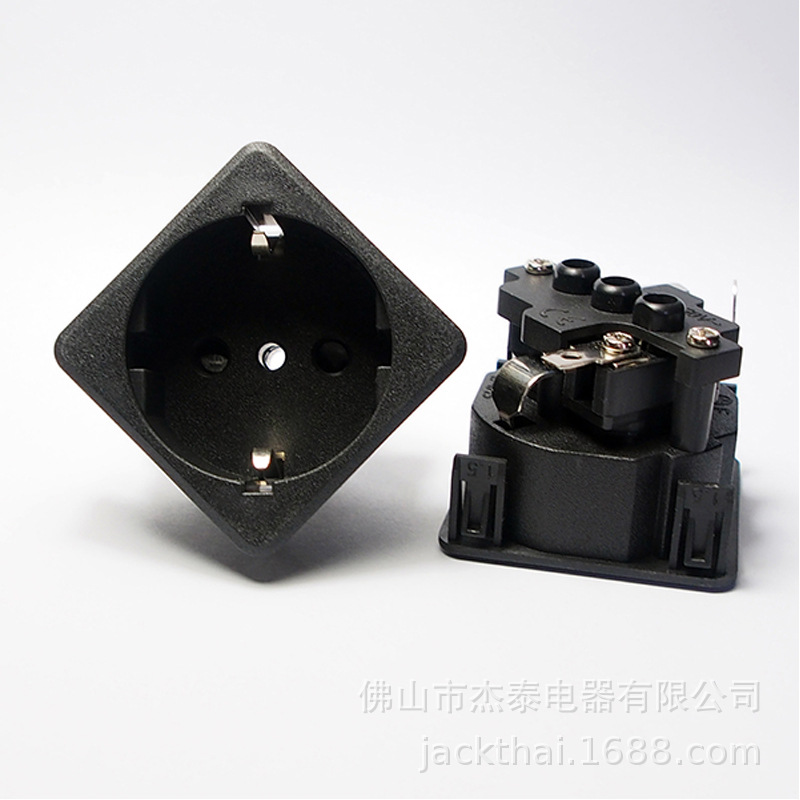 意大利标准卡式电源插座 直通电源柜欧规电源插座 16A250V机插座