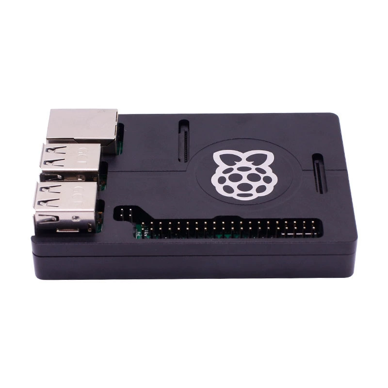 Free shipping, Raspberry Pi aluminum metal shell, thin metal cooling protective case with silicone heating sticker, 3B+/3B