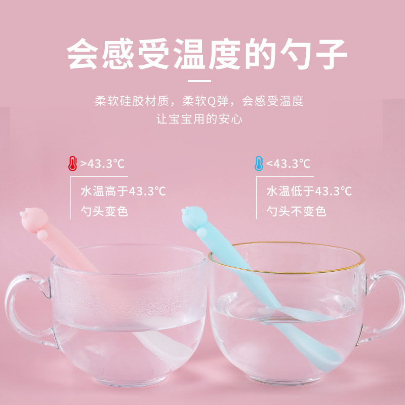 silicone children's tableware for training for supplementary food