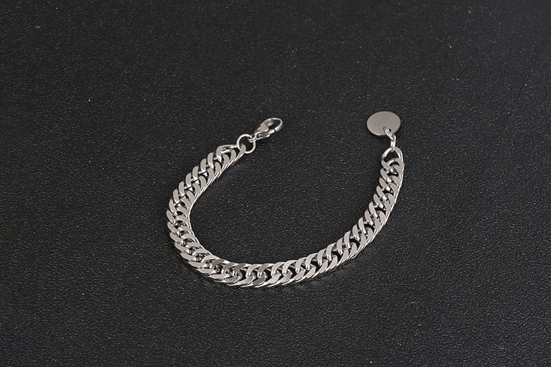 Fashion Titanium Steel Simple Punk Domineering Wide Bracelet display picture 4