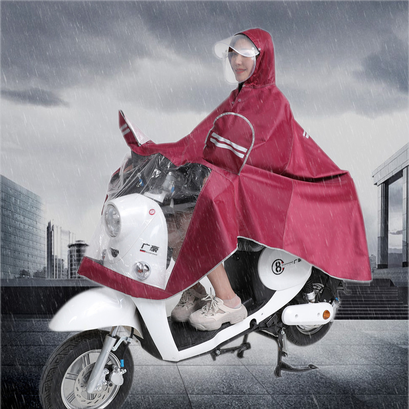 Motorcycle battery electric car raincoat poncho adult outdoor riding extra thick oxford cloth mirror cover raincoat customization