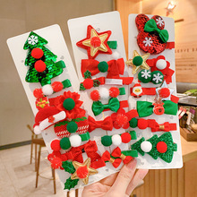 兒童聖誕節頭飾可愛鹿角發夾韓國公主寶寶發飾套裝發卡女童發夾子