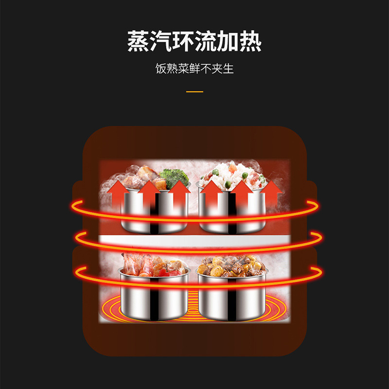 帮手主图-大厂直供多功能便当加热保温饭盒插电蒸煮电热保温饭桶
