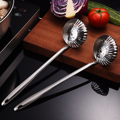 Stainless steel soup spoon, separable soup scoop, soup bowl, two-in-one hot pot spoon, creative kitchen hotel cooking spoon, can add logo