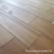 中山实木地板厂家直供 缅甸瓦城柚木素板未上油漆免漆原木地板