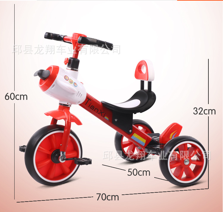 Bicicleta triciclo para niños 1-6 años coche infantil de tres ruedas grande y estable