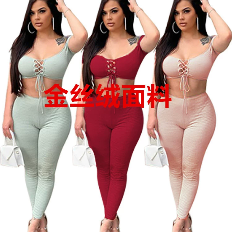 G8002 Европейский и американский Новый Amazon Повседневный модный сексуальный женский однотонный Корейский Бархатный Костюм