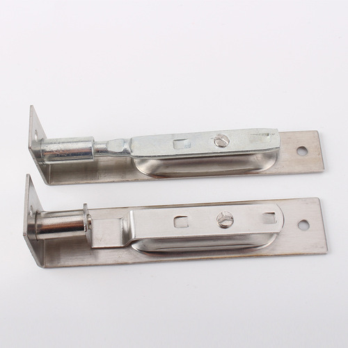 Concealed latch stainless steel latch thickened double-open anti-theft door fire door concealed hidden door latch