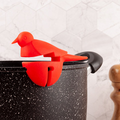 2020 New Silicone Cookware Holder Spatula, High-Temperature Resistant Soup Spoon Rice Scoop Leak Scoop Hot Pot Edge Clip Kitchen Small Gadgets