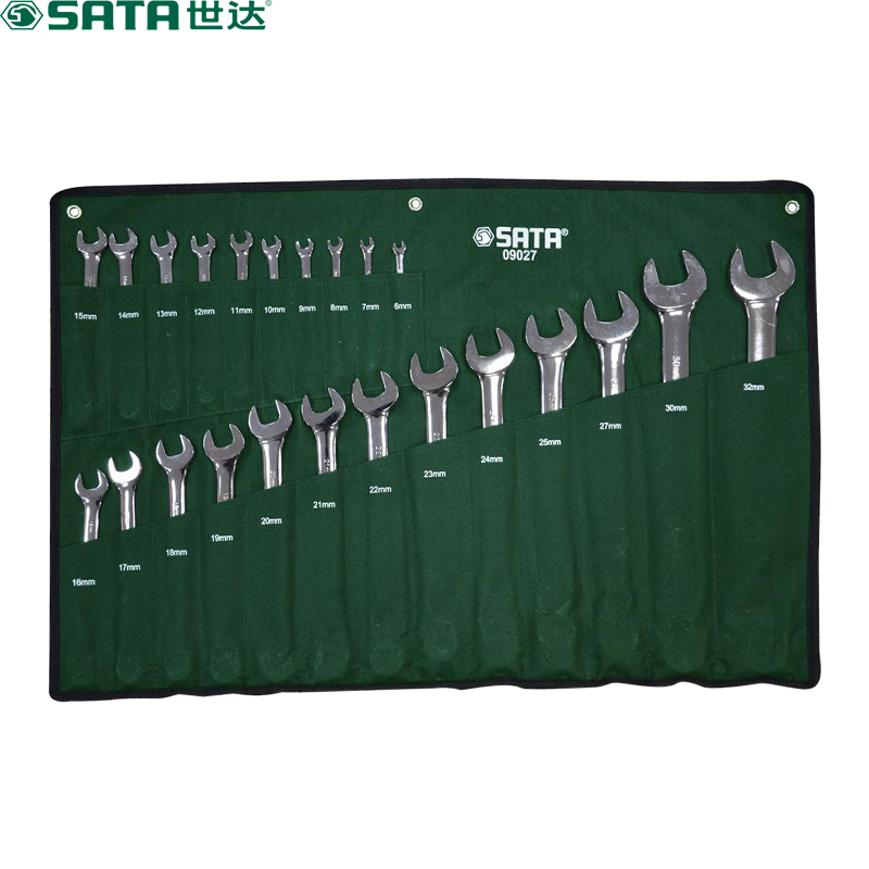 09027/ 全抛光两用扳手组套,23件/世达