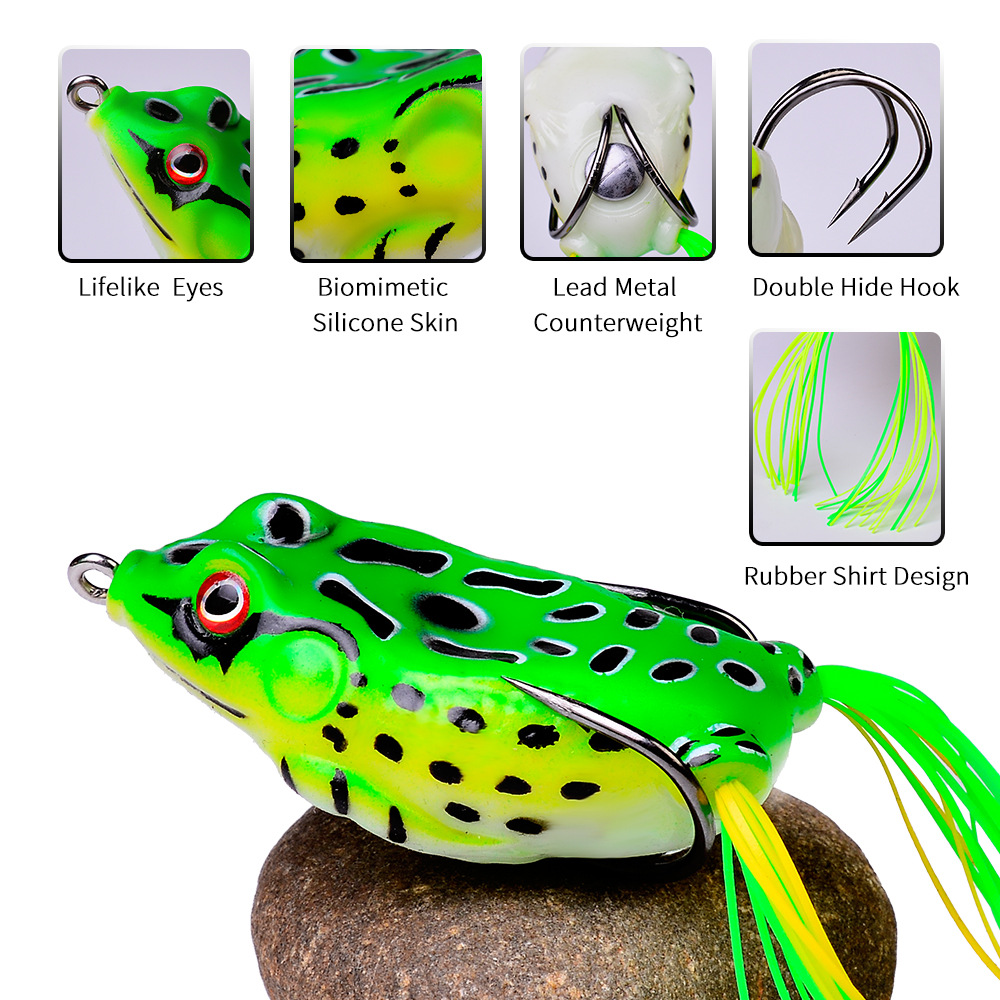 Soft Frogs Lures Soft Baits Bass Trout Fresh Water Fishing Lure