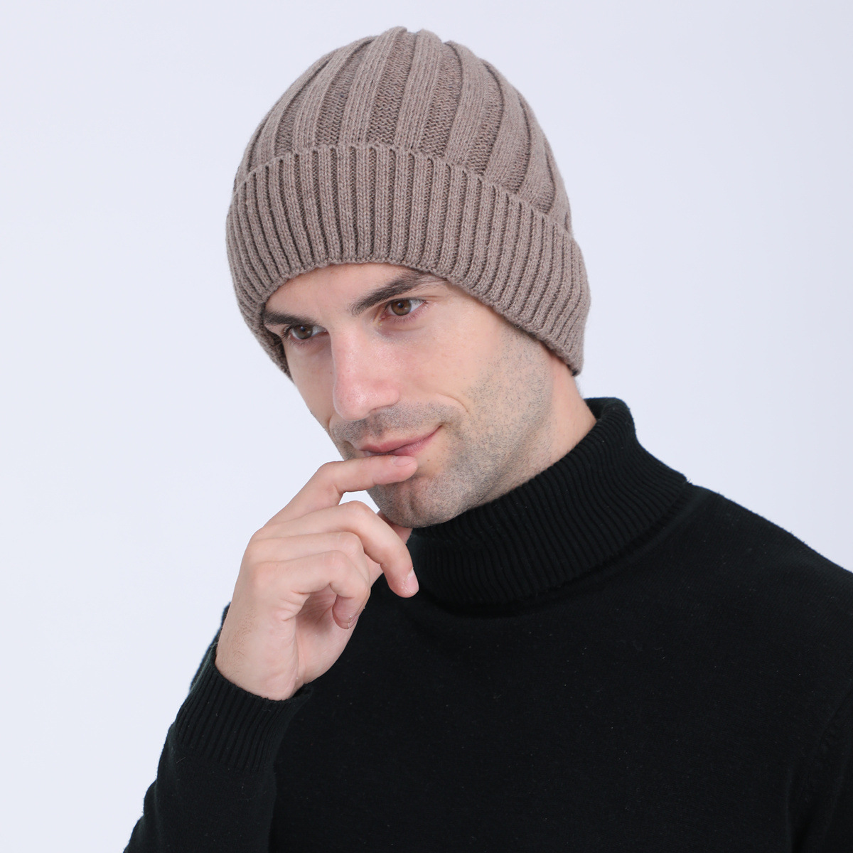 Berretto beanie in maglia di lana per uomo e donna_voghion.com